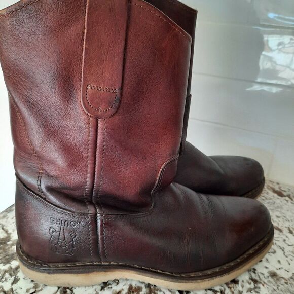 RHINO REDDISH BROWN Men's LEATHER Work boots SIZE 7 - Picture 2 of 15